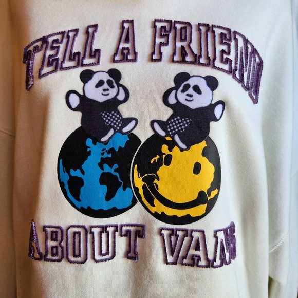 VANS Women's Panda Swearshirt Hoodie Size Large New With Tags - Picture 4 of 7